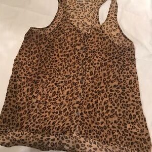 Leopard print sheer tank